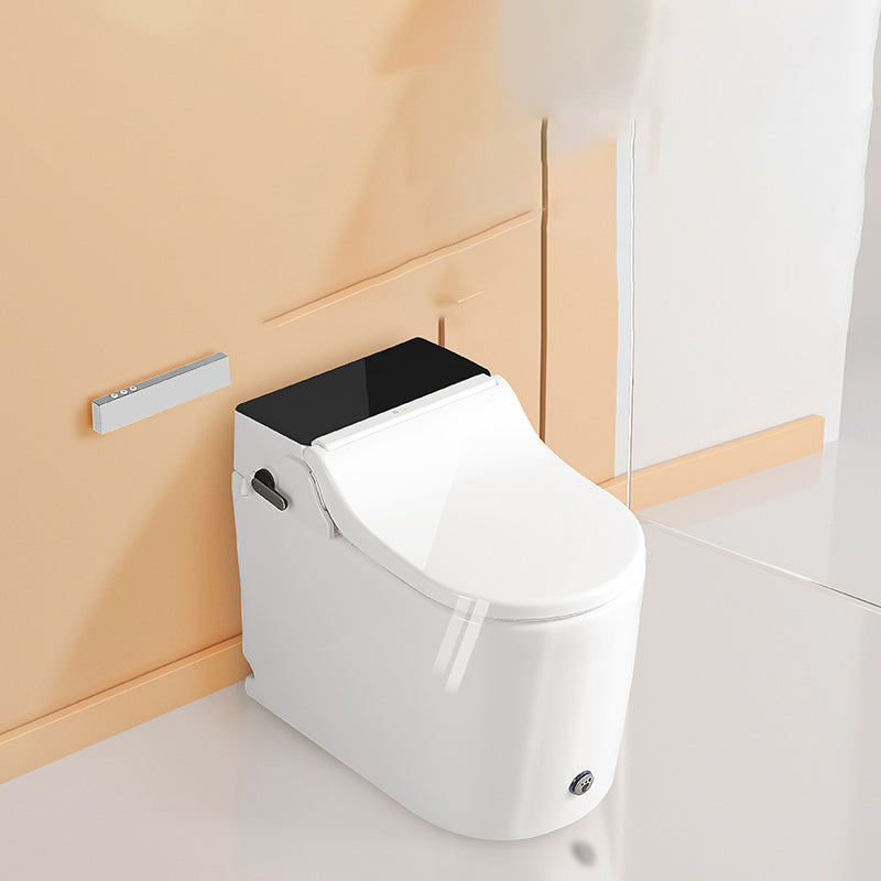 White Elongated Floor Mount Bidet Heated Seat Smart Bidet with Tank