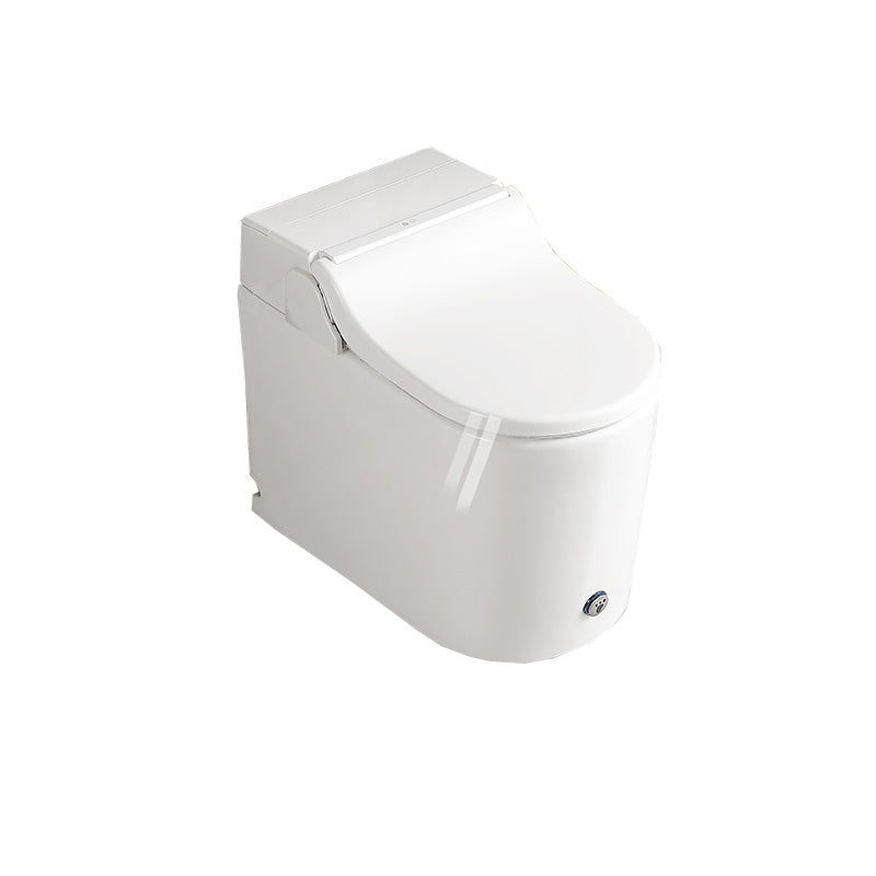 White Elongated Floor Mount Bidet Heated Seat Smart Bidet with Tank