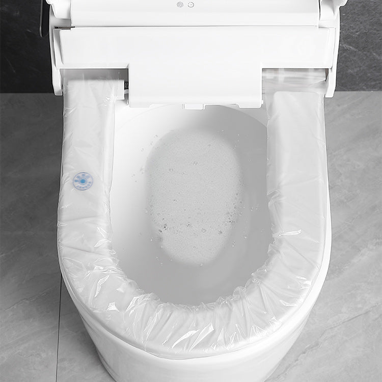 White Elongated Floor Mount Bidet Heated Seat Smart Bidet with Tank