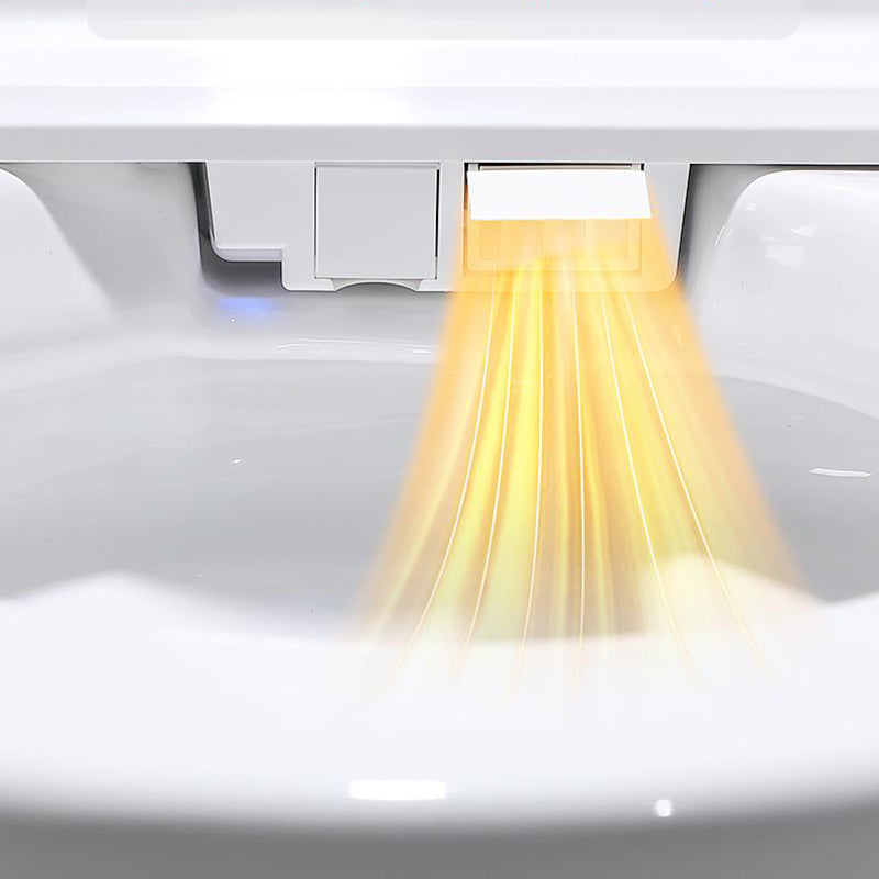 Contemporary All-In-One Smart Toilet White Elongated Floor Standing Bidet with Heated Seat