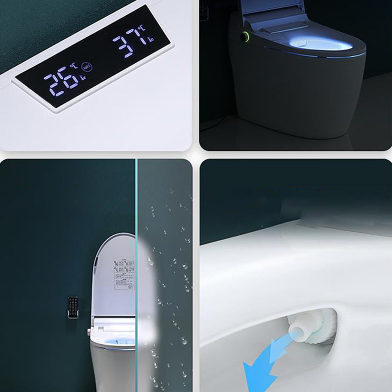 Contemporary All-In-One Smart Toilet White Elongated Floor Standing Bidet with Heated Seat