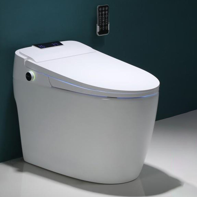 Contemporary All-In-One Smart Toilet White Elongated Floor Standing Bidet with Heated Seat