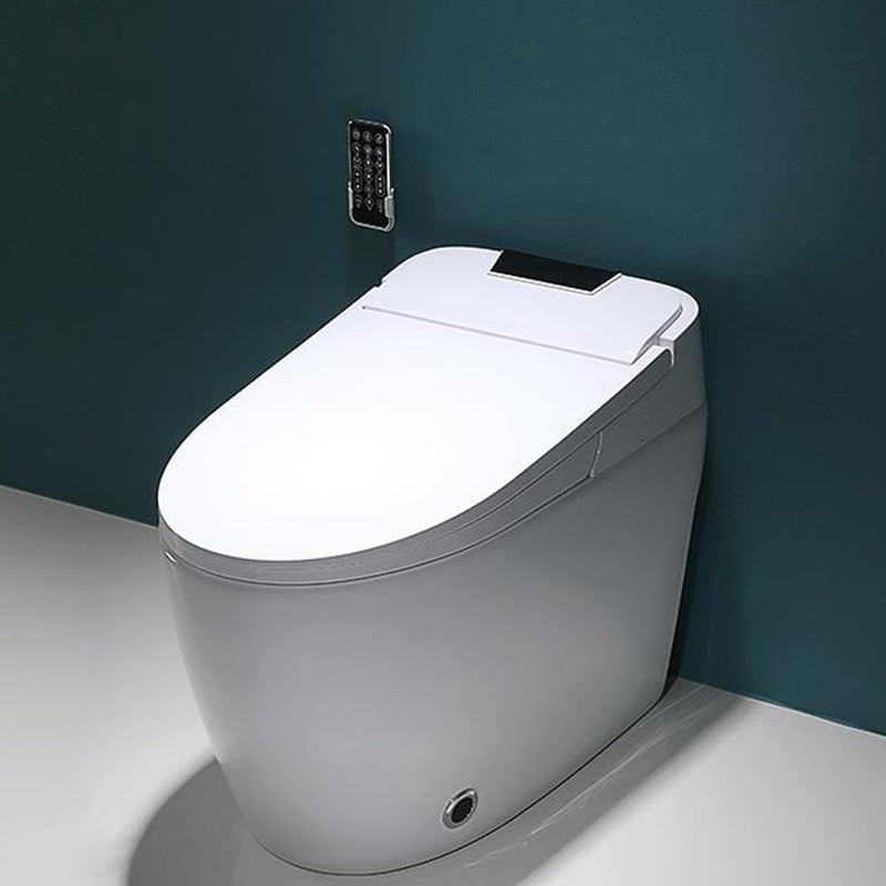 Contemporary All-In-One Smart Toilet White Elongated Floor Standing Bidet with Heated Seat