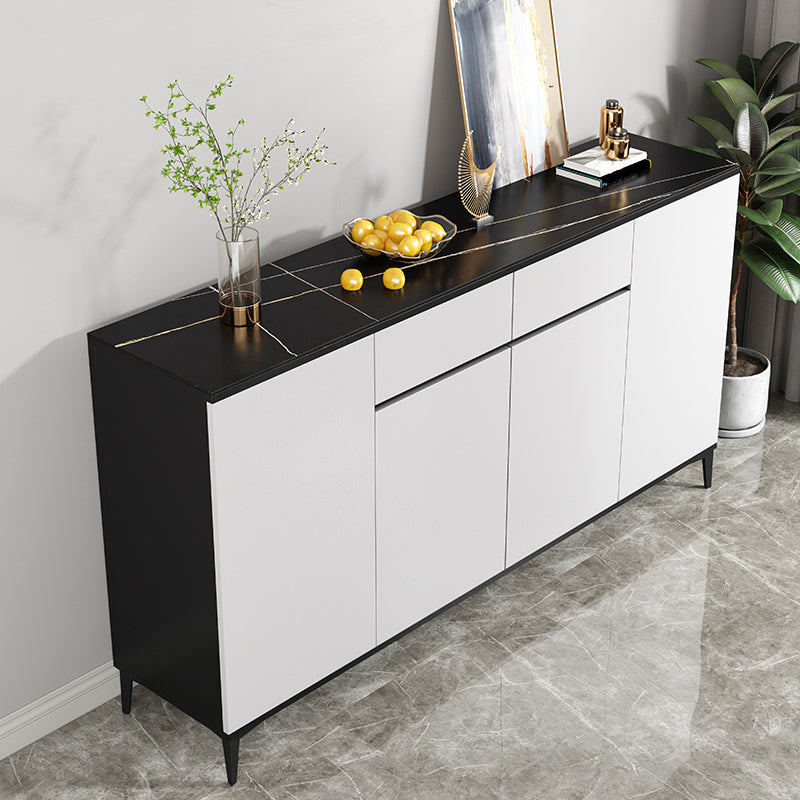 Modern Sideboard Cabinet Engineered Wood Server with Adjustable Shelving