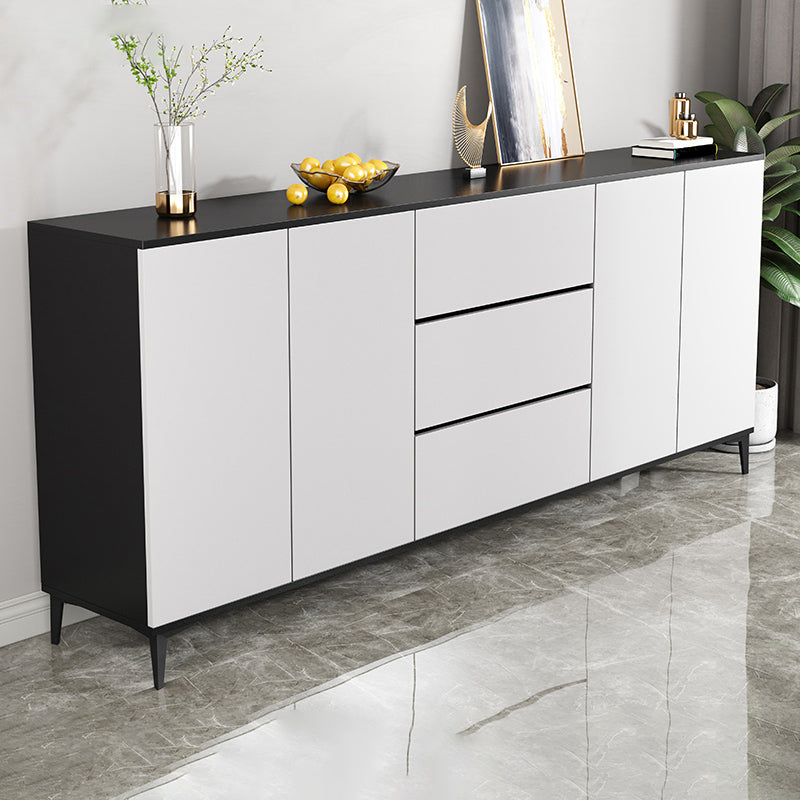 Modern Sideboard Cabinet Engineered Wood Server with Adjustable Shelving