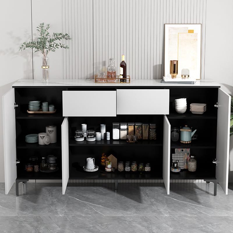 Modern Sideboard Cabinet Engineered Wood Server with Adjustable Shelving