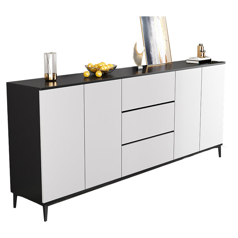 Modern Sideboard Cabinet Engineered Wood Server with Adjustable Shelving