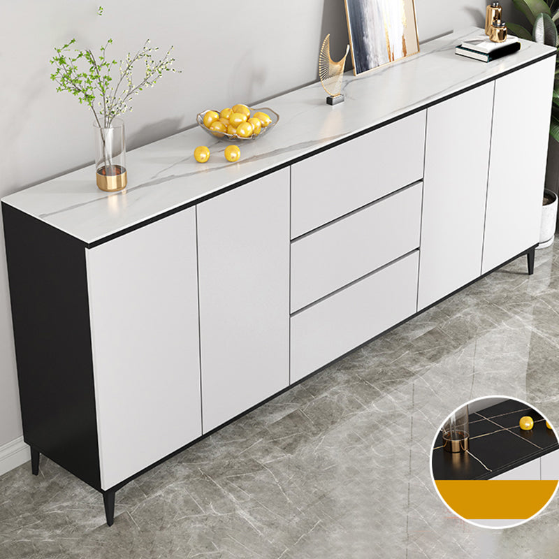 Modern Sideboard Cabinet Engineered Wood Server with Adjustable Shelving