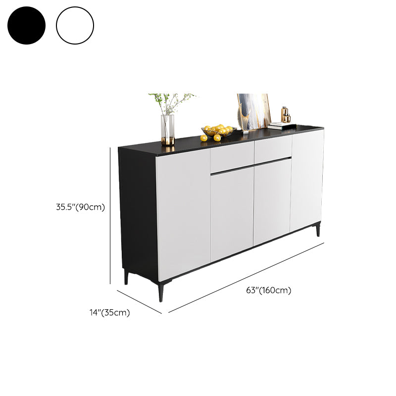 Modern Sideboard Cabinet Engineered Wood Server with Adjustable Shelving