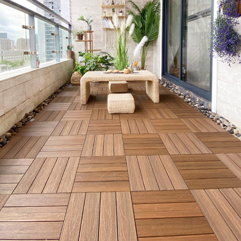 Outdoor Floor Board Wooden Square Stripe Composite Floor Patio