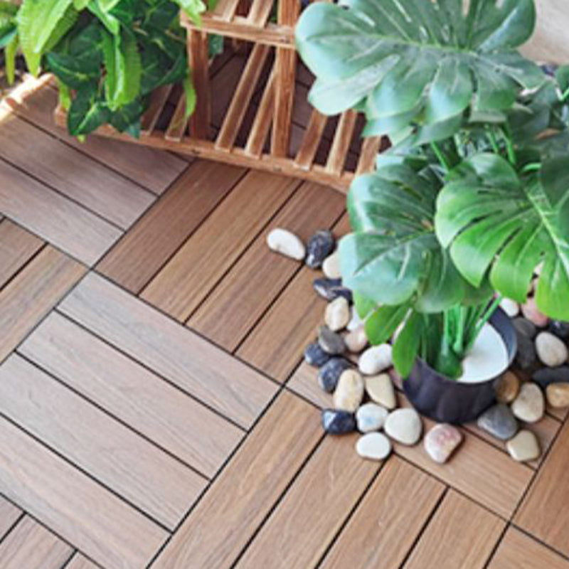 Outdoor Floor Board Wooden Square Stripe Composite Floor Patio