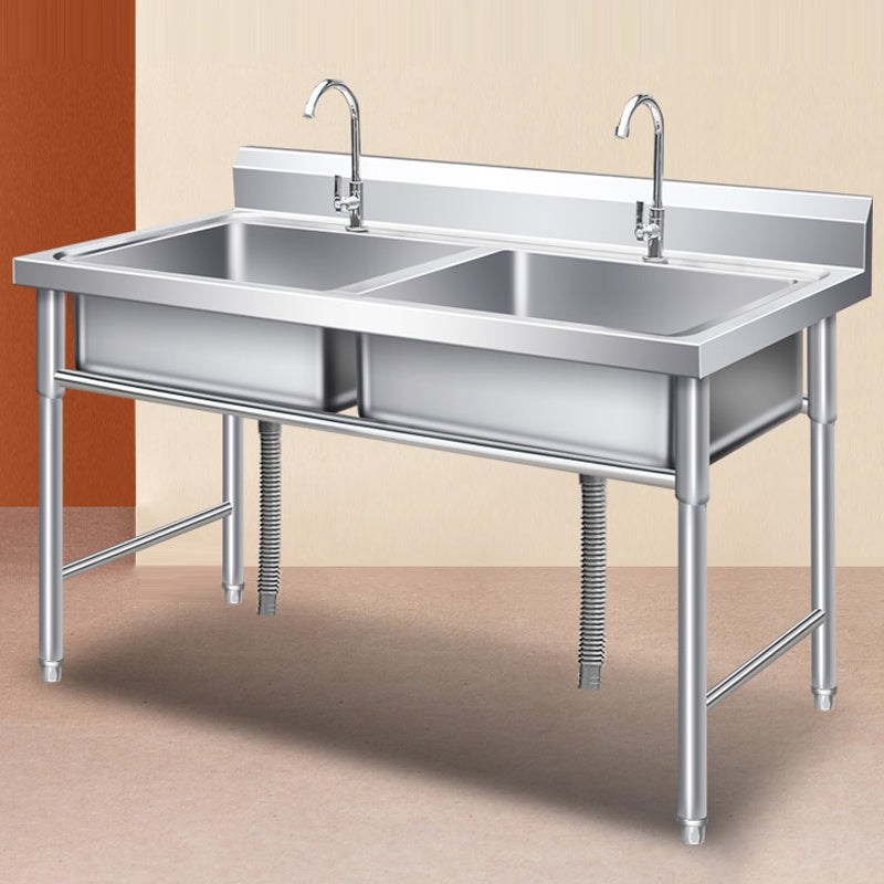 Classic Kitchen Sink Stainless Steel Workstation Sink with Faucet