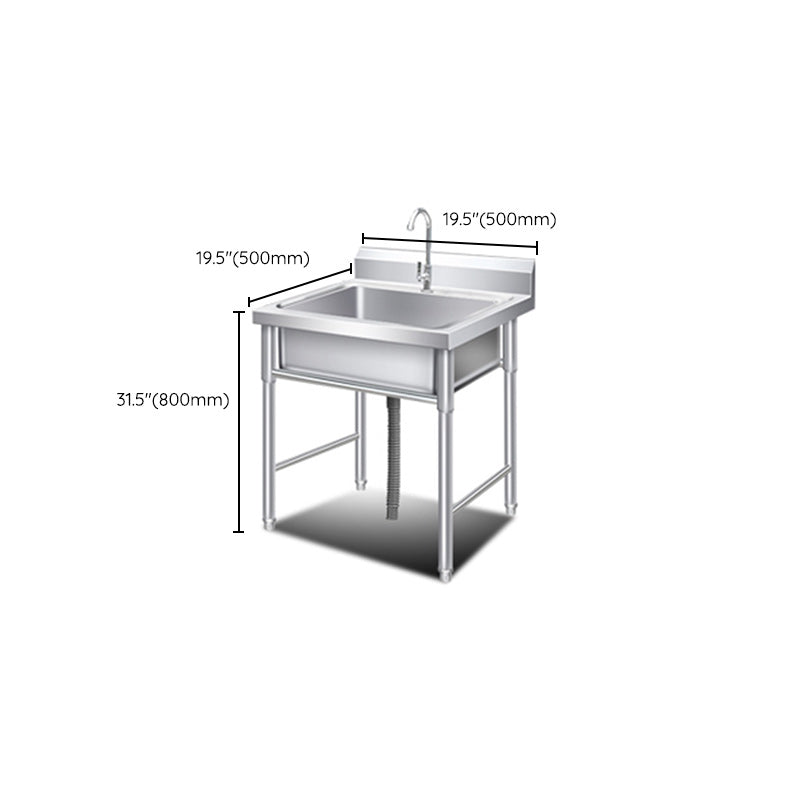 Classic Kitchen Sink Stainless Steel Workstation Sink with Faucet