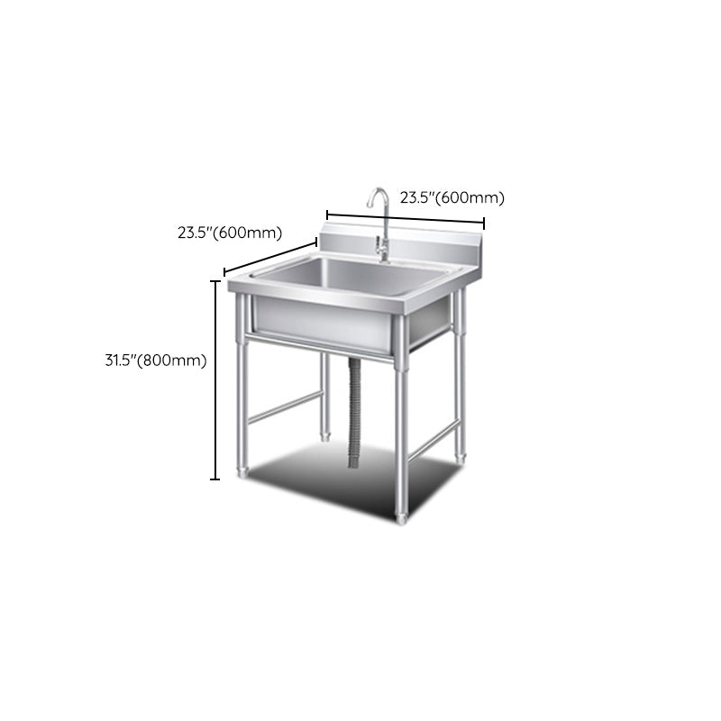 Classic Kitchen Sink Stainless Steel Workstation Sink with Faucet