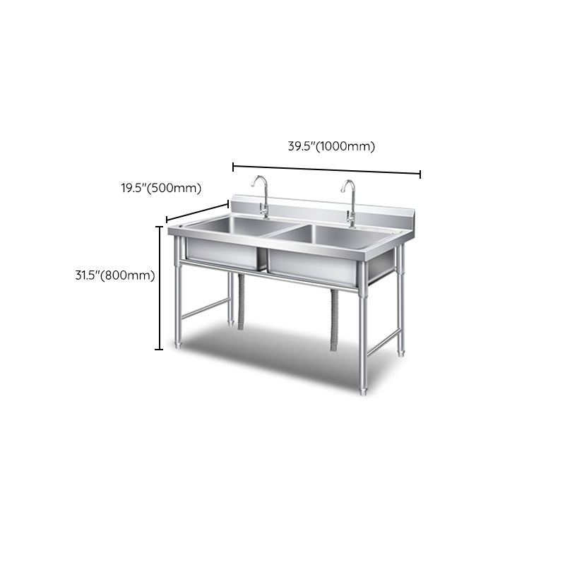 Classic Kitchen Sink Stainless Steel Workstation Sink with Faucet