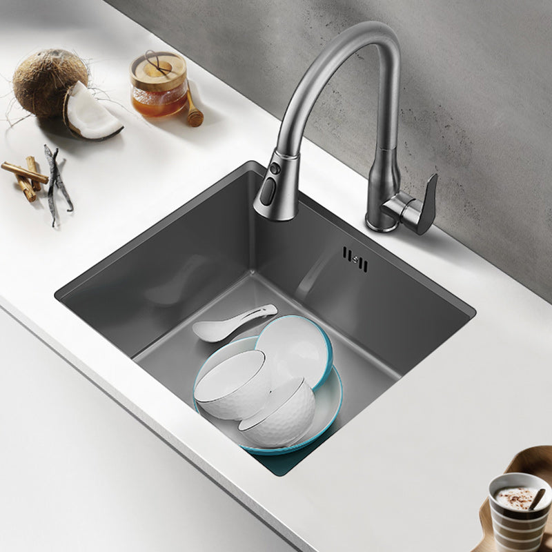 Modern Plain Kitchen Sink Overflow Hole Workstation Sink with Soundproofing