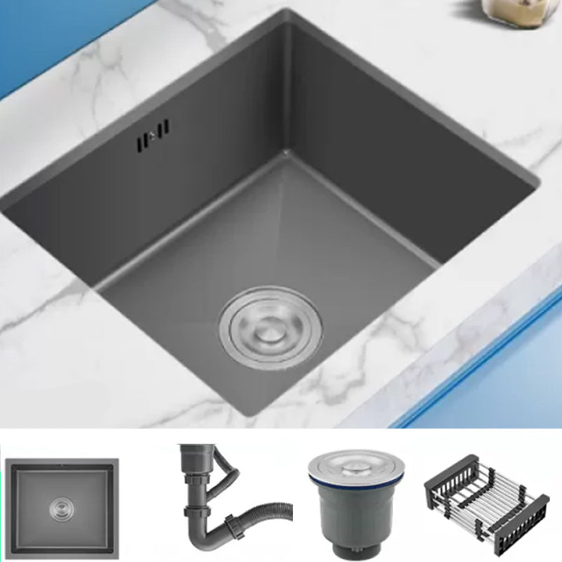 Modern Plain Kitchen Sink Overflow Hole Workstation Sink with Soundproofing