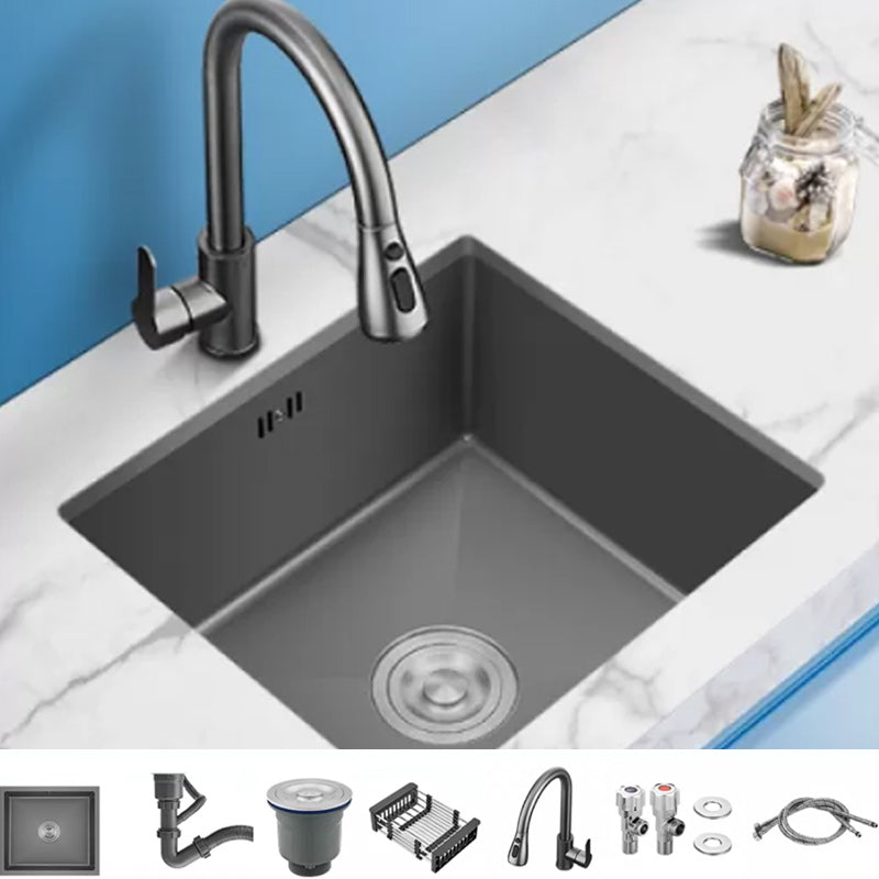 Modern Plain Kitchen Sink Overflow Hole Workstation Sink with Soundproofing