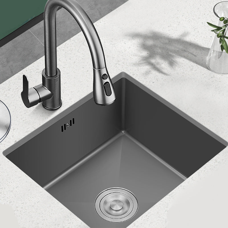 Modern Plain Kitchen Sink Overflow Hole Workstation Sink with Soundproofing