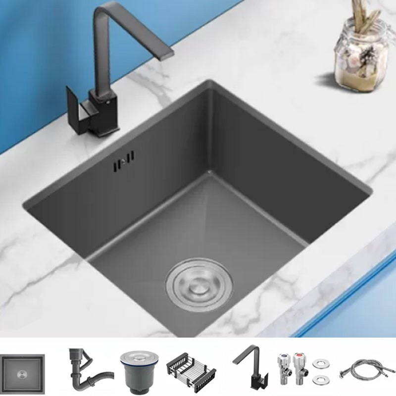 Modern Plain Kitchen Sink Overflow Hole Workstation Sink with Soundproofing