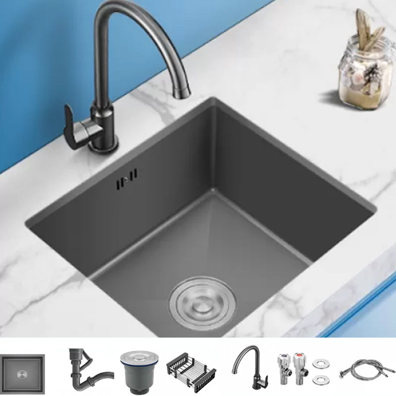 Modern Plain Kitchen Sink Overflow Hole Workstation Sink with Soundproofing