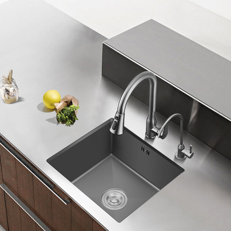 Modern Plain Kitchen Sink Overflow Hole Workstation Sink with Soundproofing