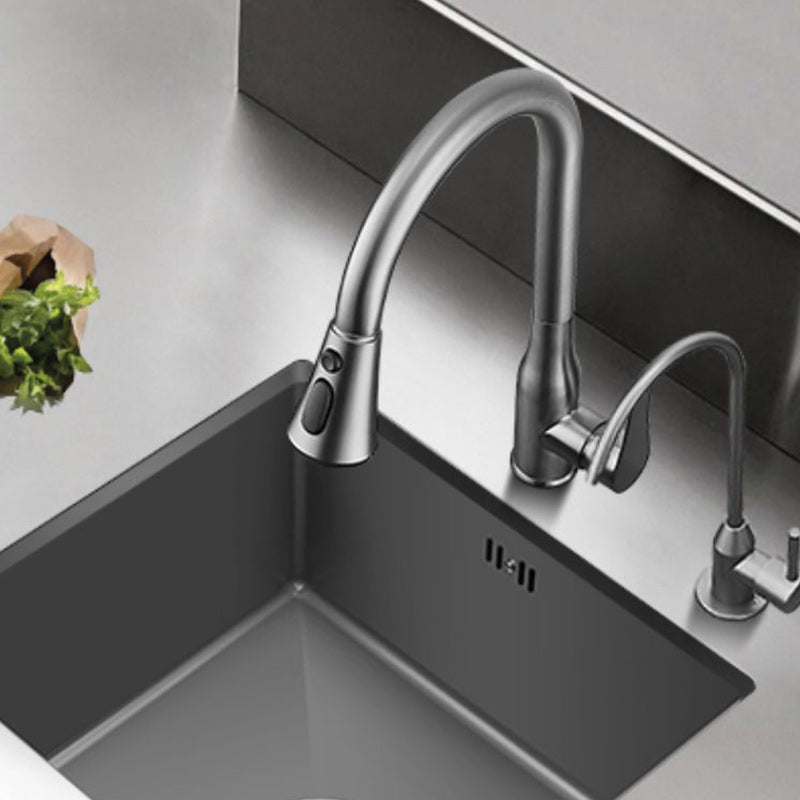 Modern Plain Kitchen Sink Overflow Hole Workstation Sink with Soundproofing