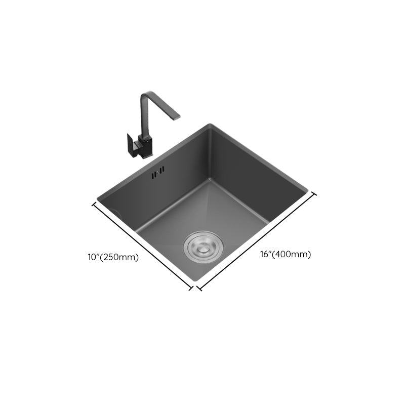 Modern Plain Kitchen Sink Overflow Hole Workstation Sink with Soundproofing