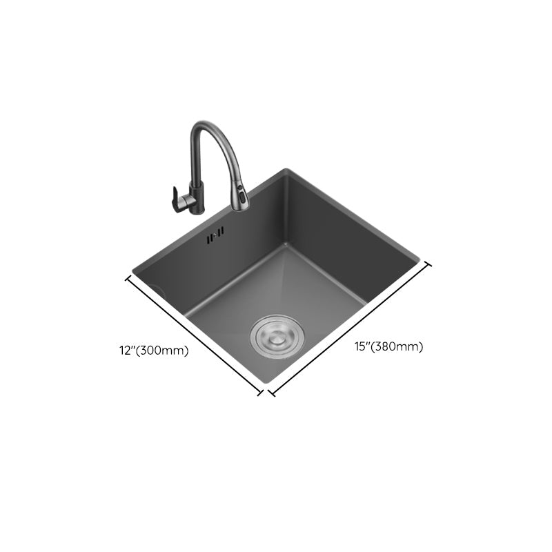 Modern Plain Kitchen Sink Overflow Hole Workstation Sink with Soundproofing