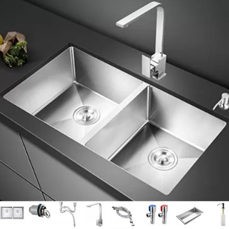 Modern Undermount Kitchen Sink Stainless Steel Kitchen Sink with Faucet