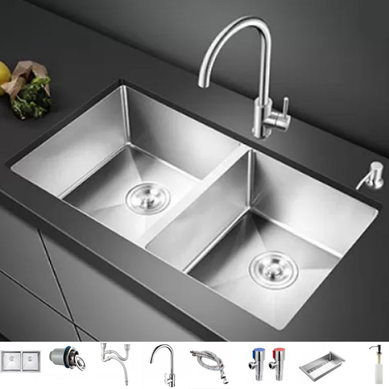 Modern Undermount Kitchen Sink Stainless Steel Kitchen Sink with Faucet