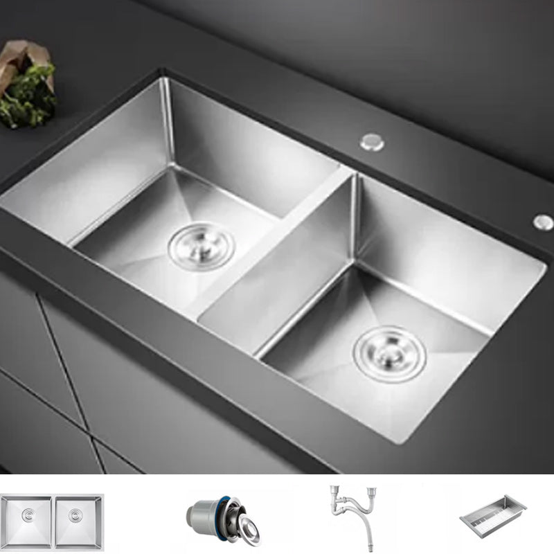 Modern Undermount Kitchen Sink Stainless Steel Kitchen Sink with Faucet