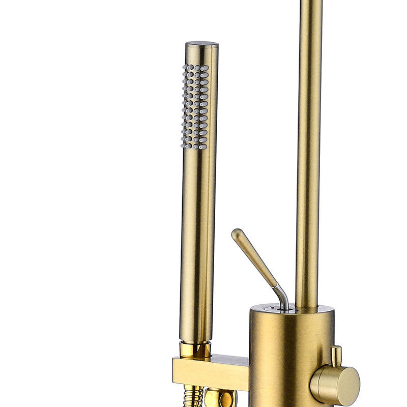 Modern Brass Freestanding Bathtub Faucet with Hand Shower Bathtub Faucet
