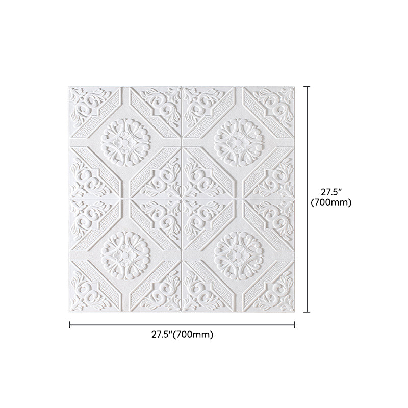 Modern Style XPE Foam Wall Paneling Square 3D Relief Waterproof Wall Paneling