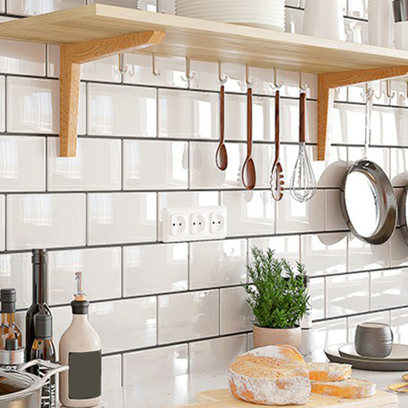 Plastic Peel and Stick Wall Tile 3D Square Peel and Stick Backsplash