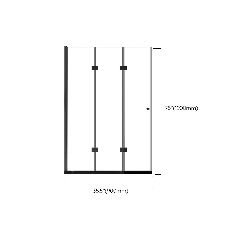 Tempered Shower Bath Door Frameless Bi-Fold Scratch Resistant Shower Doors