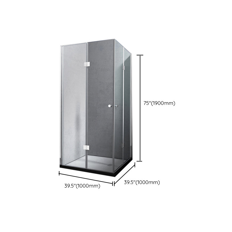 Tempered Shower Bath Door Frameless Bi-Fold Scratch Resistant Shower Doors