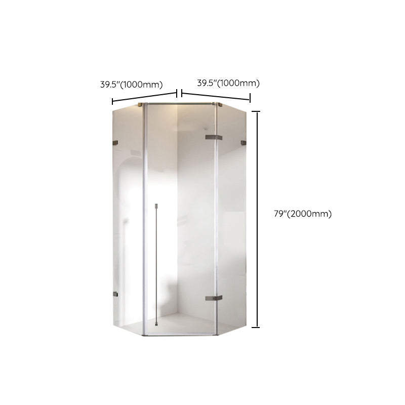 Frameless Shower Bath Door Hinged Clear Tempered Shower Doors