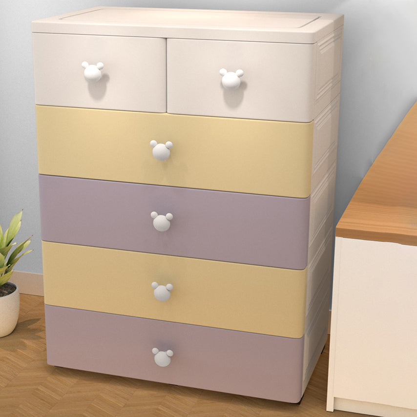 Modern Kids Dressers Plastic Kids Furniture with Drawers for Bedroom