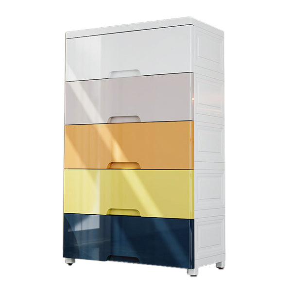 Modern Vertical Baby Dresser Plastic Kids Furniture with Drawers