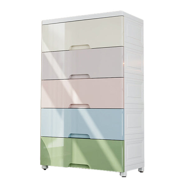 Modern Vertical Baby Dresser Plastic Kids Furniture with Drawers