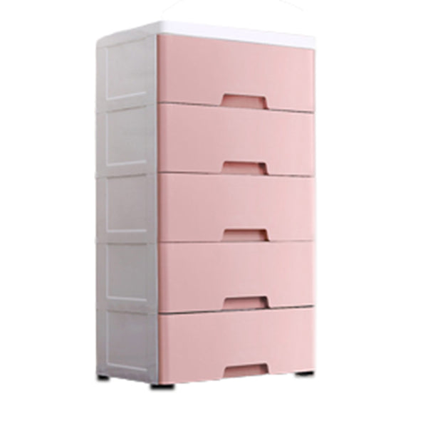 Plastic Modern Nursery Dresser Chest Kids Nightstand with 5 Drawers