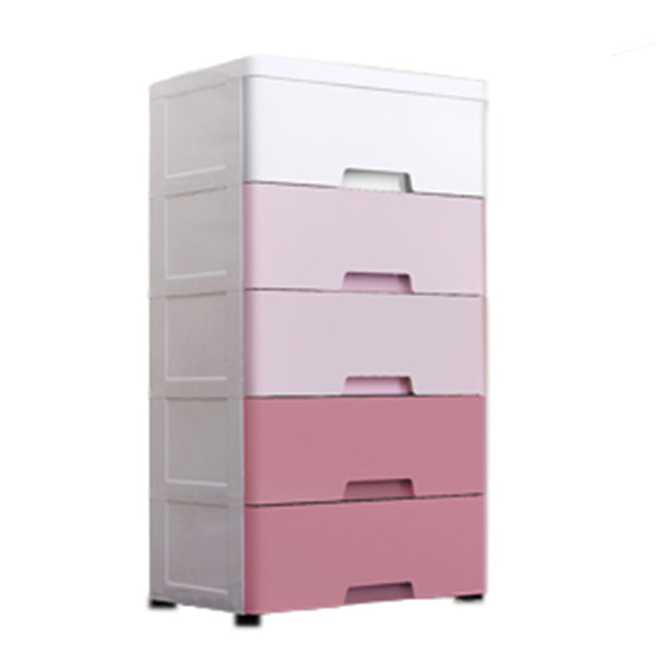 Plastic Modern Nursery Dresser Chest Kids Nightstand with 5 Drawers