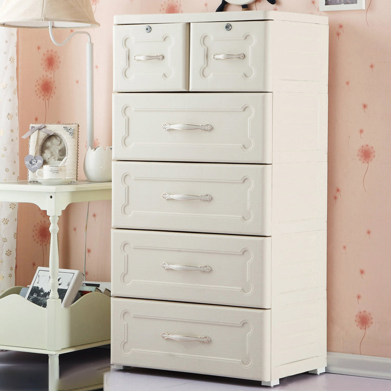 Modern Nursery Dresser Plastic Vertical Kids Furniture with Drawers