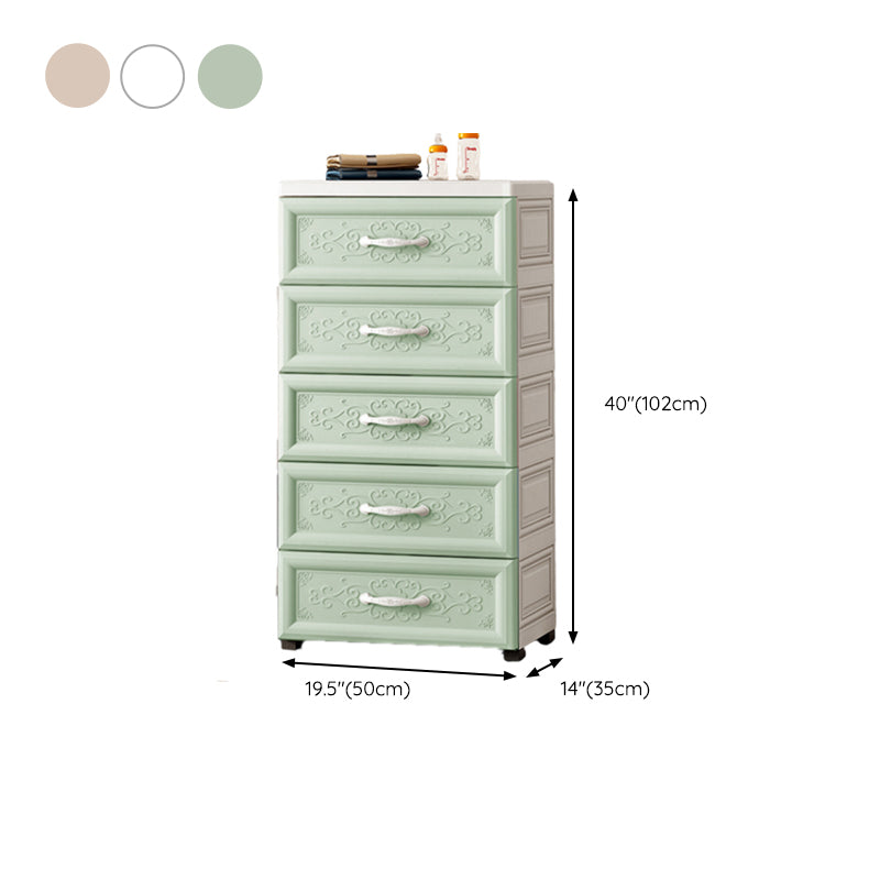 Scandinavian Nursery Dresser Vertical Plastic Kids Furniture with Drawers