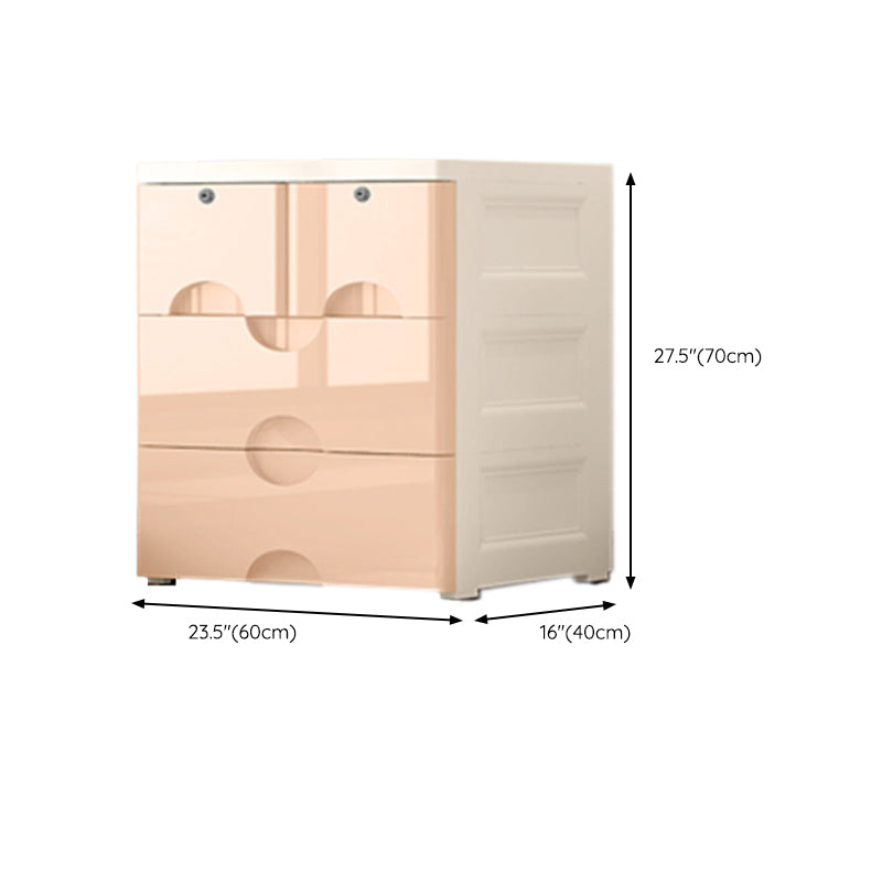 Scandinavian Vertical Nursery Dresser Plastic Kids Furniture with Drawers