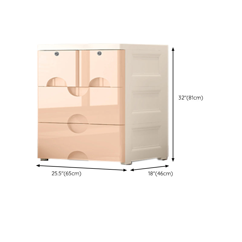 Scandinavian Vertical Nursery Dresser Plastic Kids Furniture with Drawers