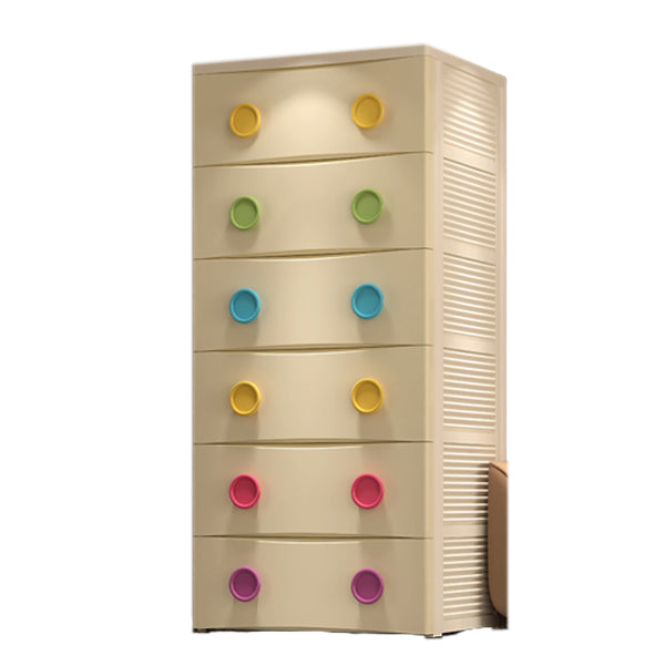 Scandinavian Nursery Dresser Plastic Vertical Kids Furniture with Drawers for Bedroom