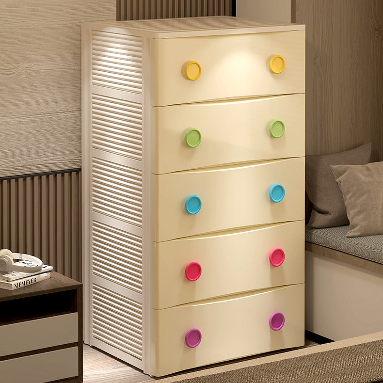 Scandinavian Nursery Dresser Plastic Vertical Kids Furniture with Drawers for Bedroom