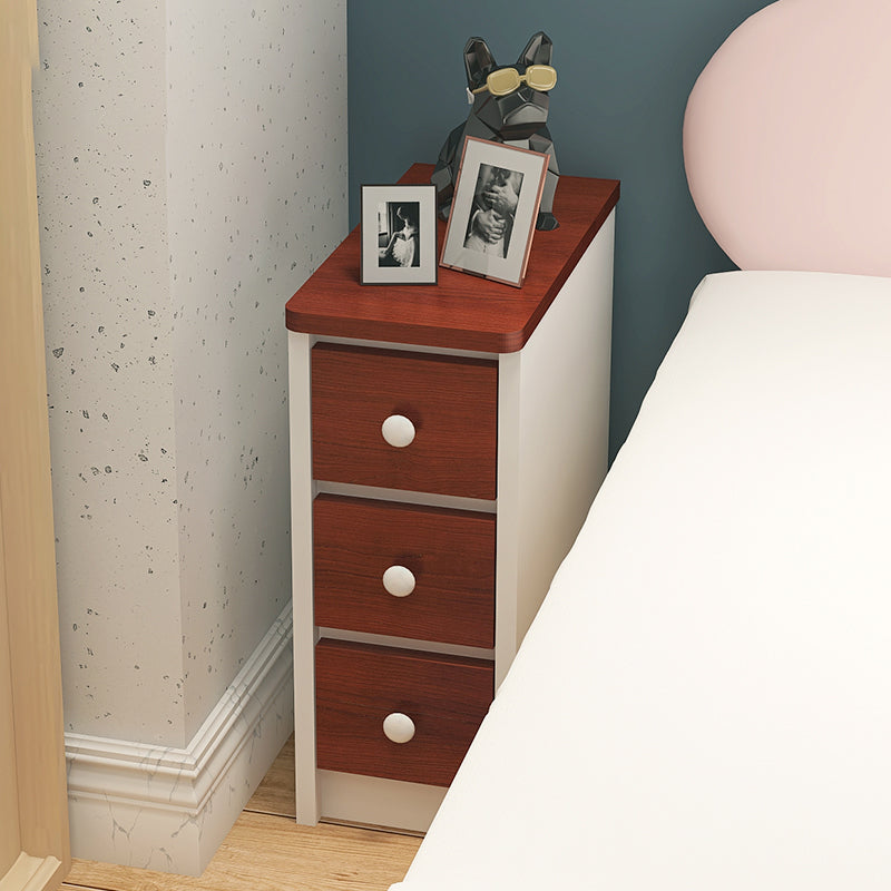 Modern 19.68" Tall Wooden Standard Nightstand 3 Drawers Kids Bedside Table